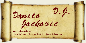 Danilo Jocković vizit kartica